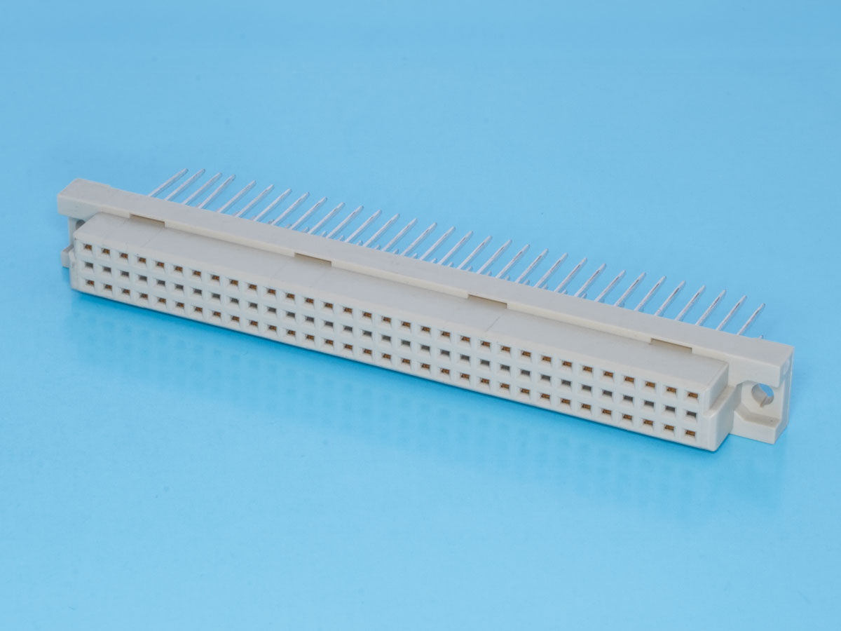 612C-64F-13-E - Разъем DIN 41612 64 контакта, гнездо, длина контакта 13мм, 3ряда