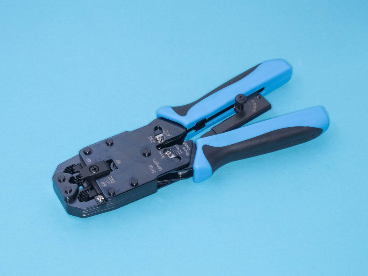HT-2008AR - Клещи для обжима разъемов RJ-10,11,12,45 c храповым механизмом