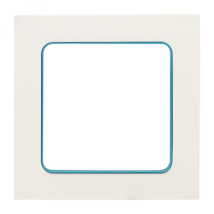 Стокгольм Рамка 1-местная белая с линией цвета синий PROxima EXM-G-304-30