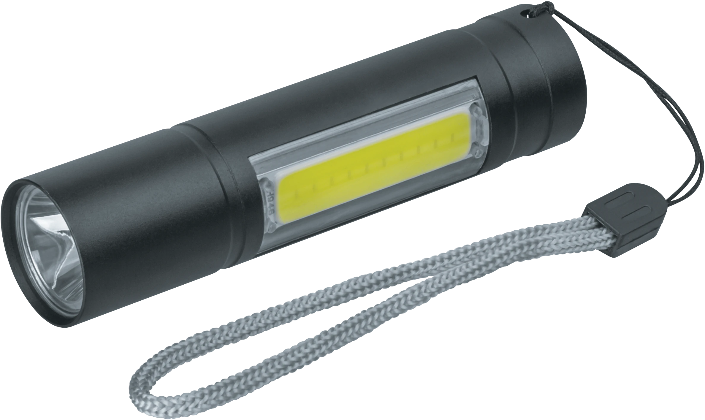 Фонарь светодиодный NPT-KC06-ACCU брелок алюминиевый 1LED(1Вт)+1СOB LED(3Вт) 3 режима