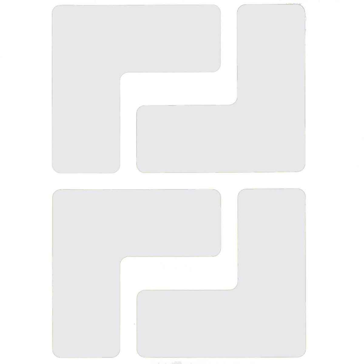 gws104435 - Обозначение угла, форма L, материал-полиэстер В-514, цвет-белый, размер 127мм х 127мм, 20 шт/упак.