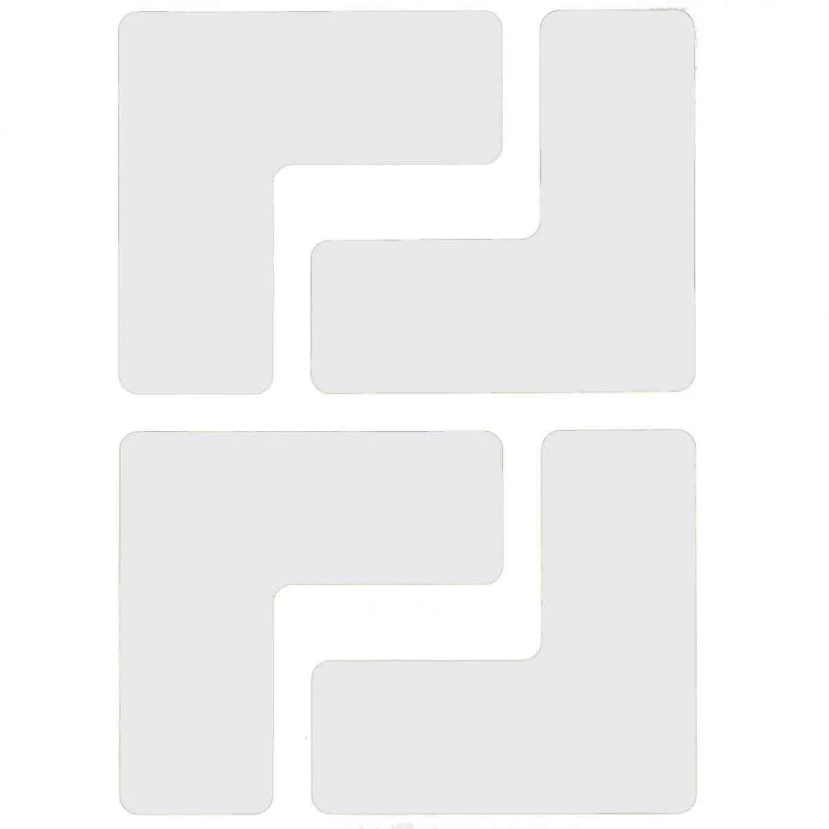 gws104435 - Обозначение угла, форма L, материал-полиэстер В-514, цвет-белый, размер 127мм х 127мм, 20 шт/упак.