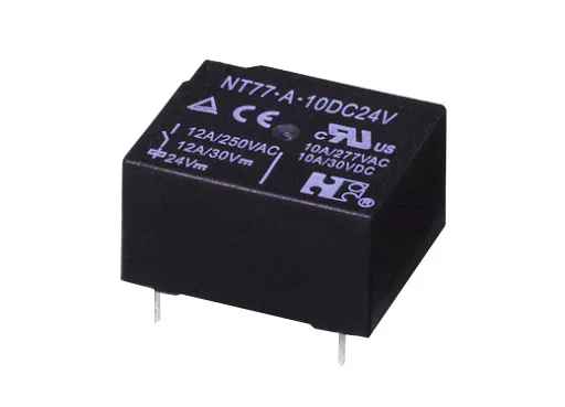 NT77-A-S-12-DC5V - Реле силовое, 12А одна контактная группа на замыкание катушка 5В 0.45Вт