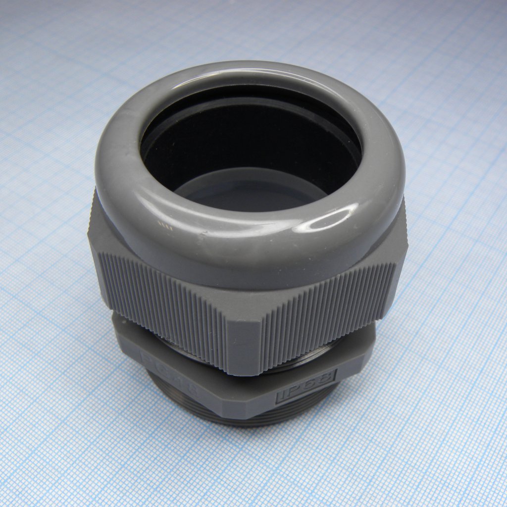 DDL-PG48P-1 (grey) - Кабель ввод, крепление на панель, гайка для крепления на панель приобретается отдельно