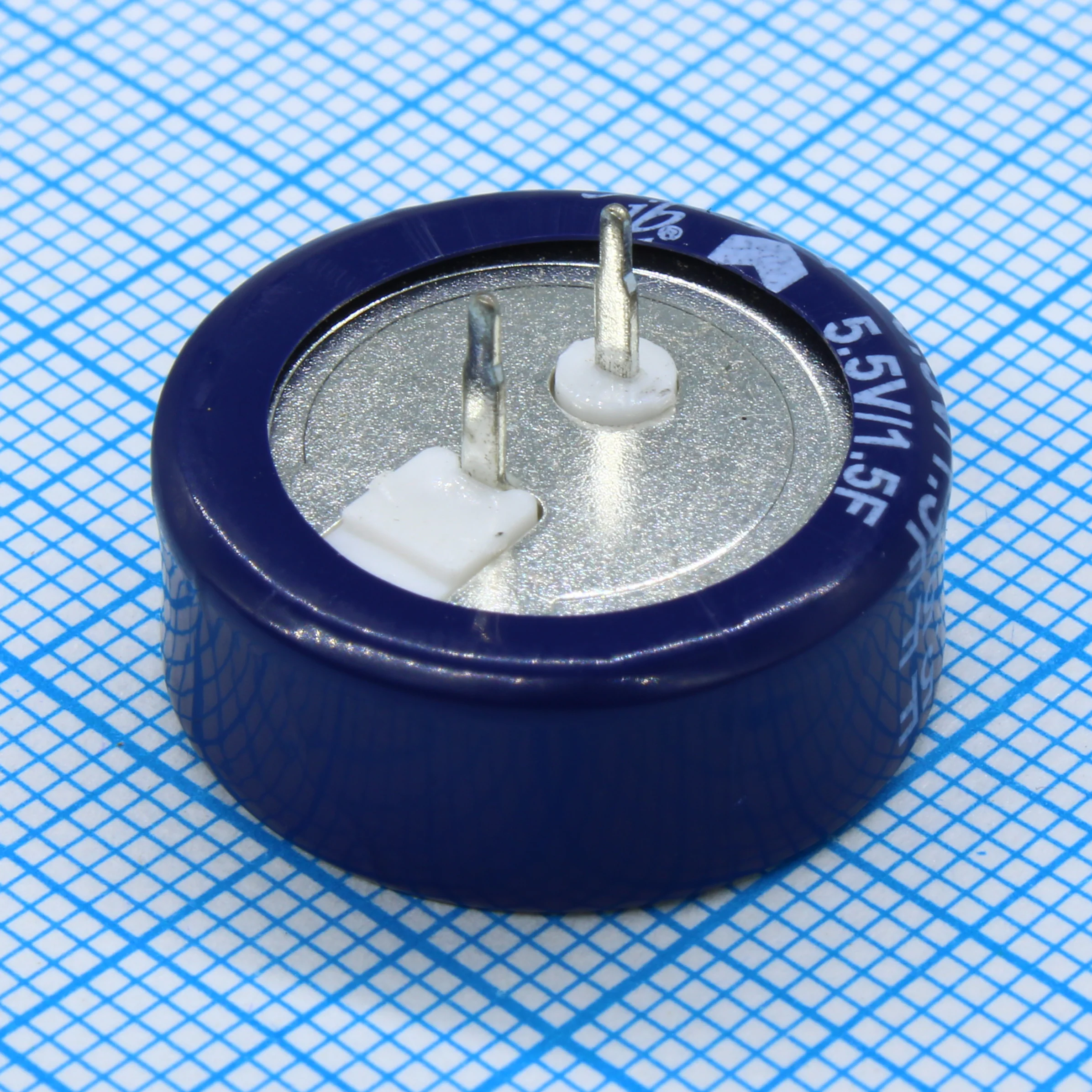 JGAC5R5D155Z050B - Ионистор стандартный мини 5,5V, 1.5F, -25...+70°C, 1000h, 20.5x7.4mm, горизонтального исполнения