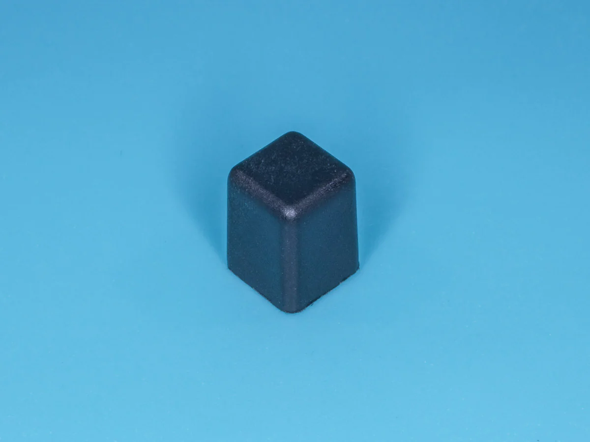 PSM1-K-2-B - Колпачок квадратный для мини кнопки, черный, тип 2, размер 7,2х7,2х9,6мм