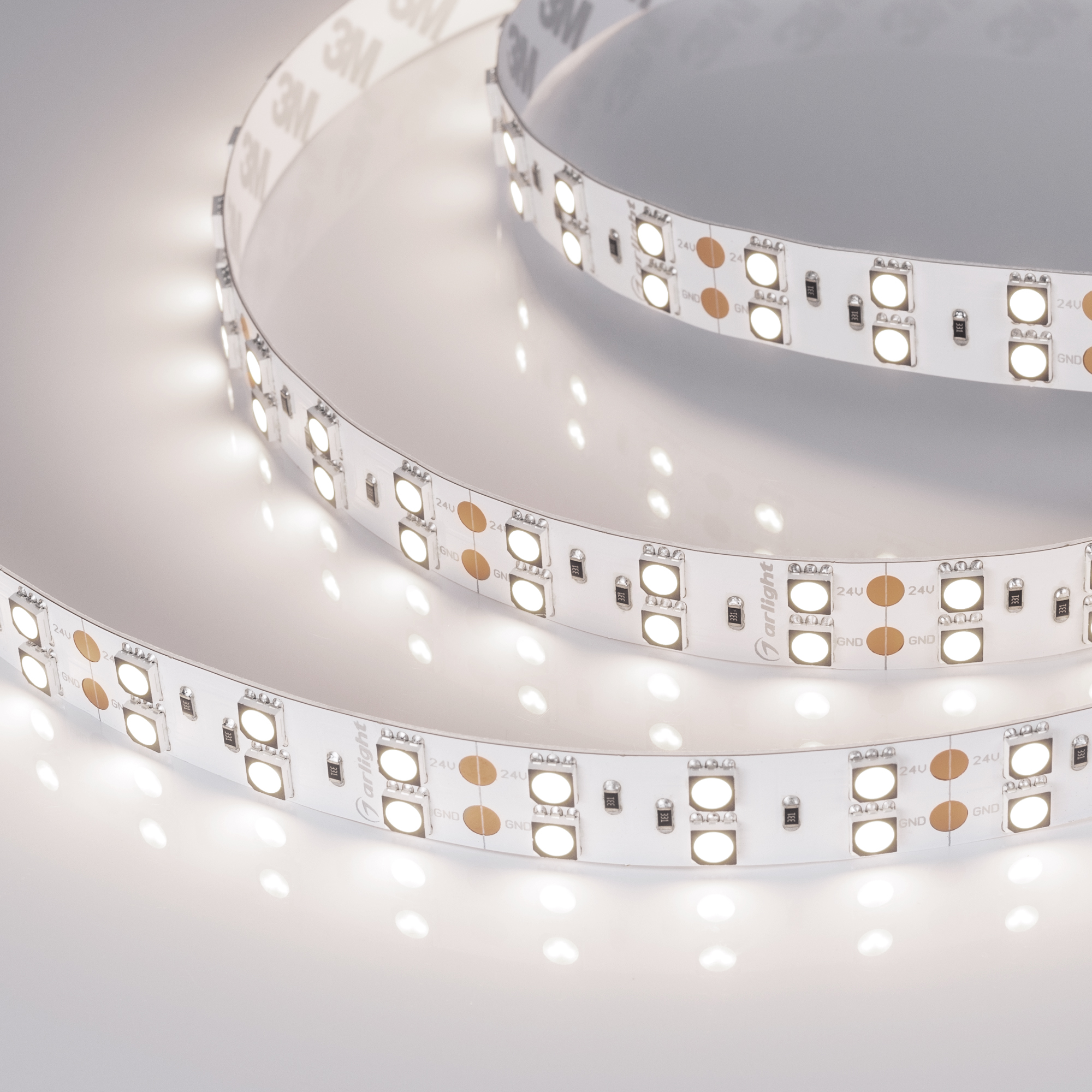 Лента RT-B120-15mm 24V Day4000 CRI98 (28.8 W/m, IP20, 5060, 5m) 021469(2) - Светодиодная широкая лента RT-B120, открытая. Светодиоды 5060, 120 шт/м (600 шт на 5 м), белая плата, ширина 15 мм, скотч 3M. Цвет ДНЕВНОЙ 4000 K, цветопередача CRI 95..98, угол 1