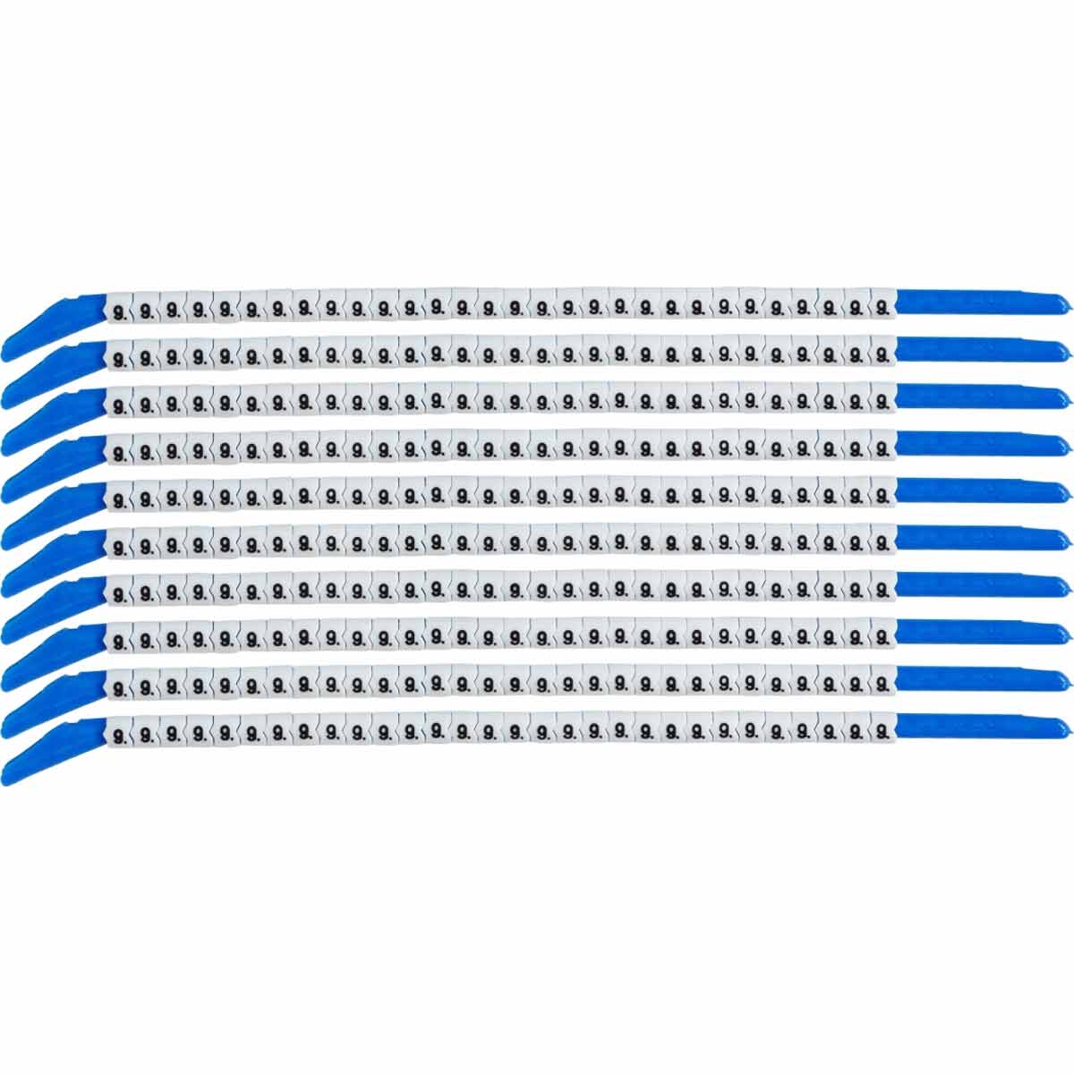 brd313209 - SCN-13-9 клипсы, легенда "9", нейлон, для провода диаметром 3.4-3.8 мм, 300 шт. в упак.