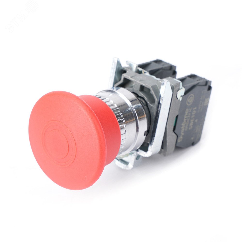 Кнопка аварийного останова SB4 в сборе 22мм 40мм тяни-толкай металл 1НО+1НЗ SB4BT845