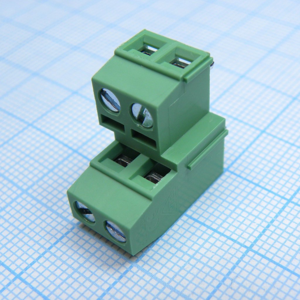 DG127A-5.0-04P-14-00A(H) - Винтовой клеммный блок c рельефной обоймой, 4 контакта. Серия DG127A-5.0