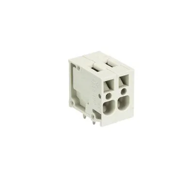 Клемма Wiecon 8158 / 2 TOP H OB - Клемма на печатную плату, подвод кабеля сбоку, 2 полюса, шаг: 5,00 мм, пружинная фиксация провода, без маркировки, 300V, 16А, цвет: серый, серия 8158 TOP V/H