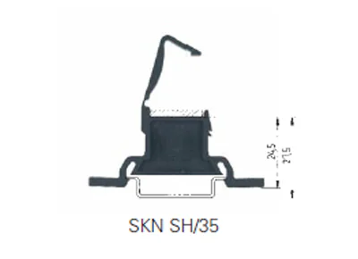 Монтажное основание SKN SH/35/F - Держатель шины 18 х 3 мм, пластик, черный