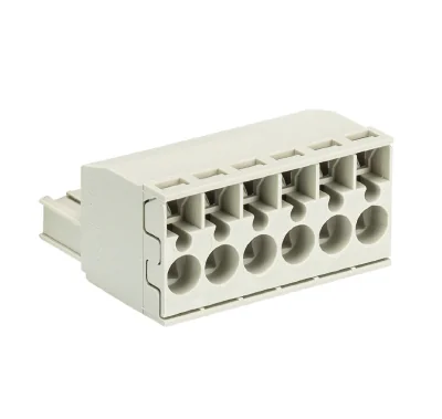 Розетка Wiecon 8113 BFK / 6 TOP - Розеточный разъем, угловой, на кабель, шаг 5 мм, 6 полюсов, номинальное сечение: 2,5 мм кв., пружинная фиксация провода, 400V, 12А, с маркировкой, цвет: серый, серия 8113 BFK