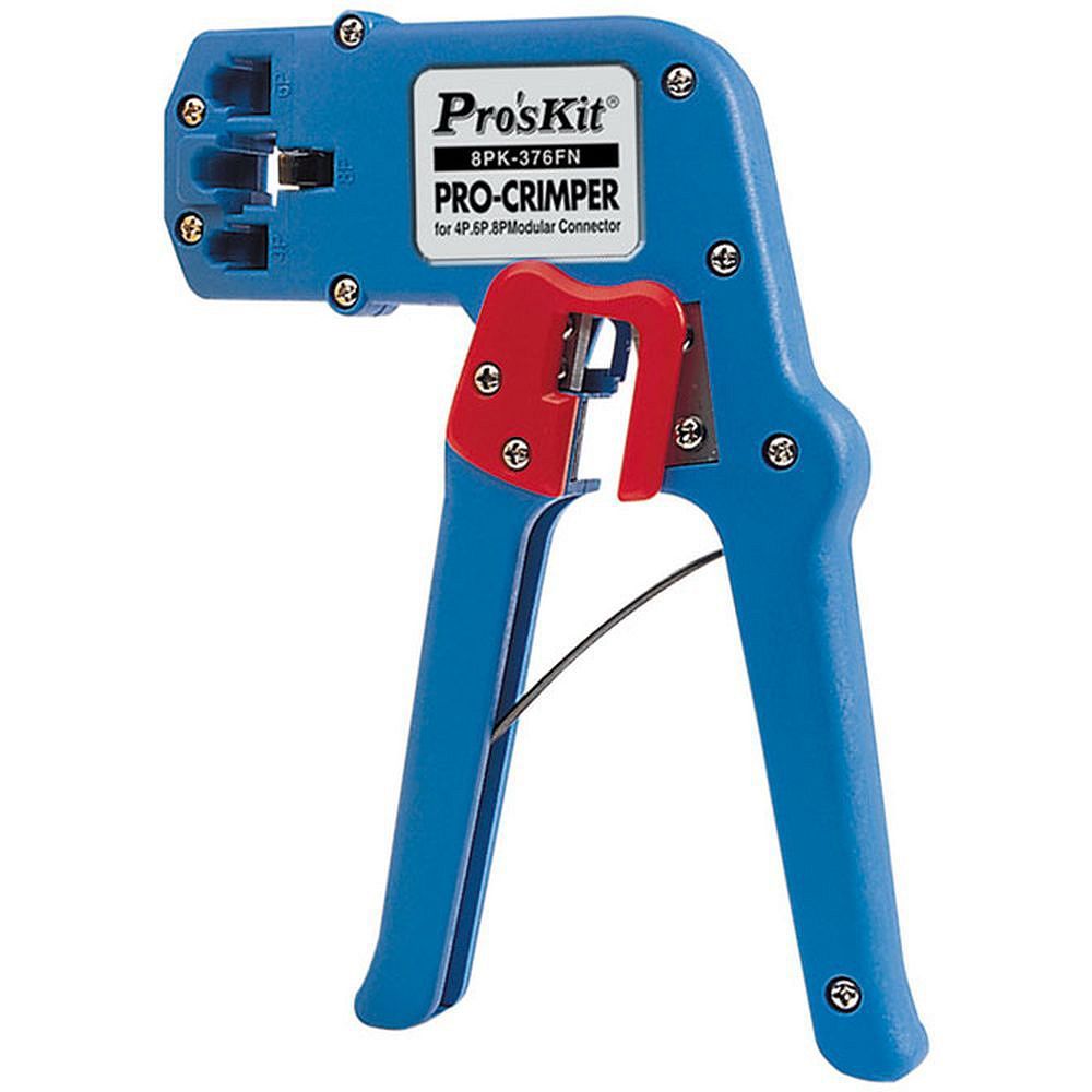 8PK-376FN - Клещи профессиональные для обжима витой пары (8P/6P/4P, 166мм)