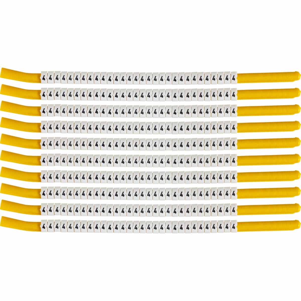 brd133304 - SCN-18-4 клипсы белые, 300шт/упак, для провода 4,6-5,9мм диаметра, легенда 4