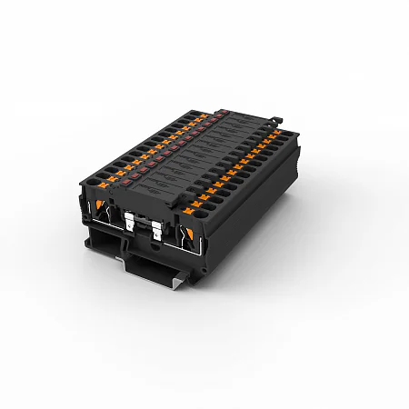 Предохранительная клемма UPT-4RD/C/LA250 - Предохранительная клемма, LED250V, тип фиксации провода: Push-in, номинальное сечение: 4 мм кв., 250V, 6,3A, ширина: 6,2 мм, цвет: черный, тип монтажа: DIN35
