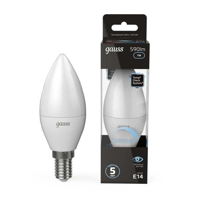 Лампа LED Candle-dim E14 7W 4100К диммируемая 1/10/100 103101207-D