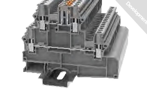 Этаж. клемма с размыкат. DHV4-2L-MT-01P-11 - Этажная клемма, с размыкателем, высоковольтная, тип фиксации провода: винтовой, номинальное сечение: 4 мм кв.,  6,3A, 500V, ширина: 6,2 мм, цвет: черный, тип монтажа:  DIN35