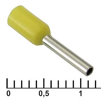 DN00708 YELLOW (1.2X8MM) - Наконечник на кабель DN00708, желтый, 1.2x8 мм