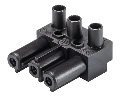 GESIS GST 18i3 S B1 - Розеточная контактная вставка, 3 полюса, винтовая фиксация, номинальное напряжение: 250V, номинальный ток: 20A, цвет: черный, серия gesis GST18i3