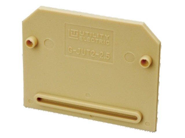 Торцевая крышка G-JUT2-2.5 - Торцевая крышка для клемм JUT2-2.5, цвет: бежевый