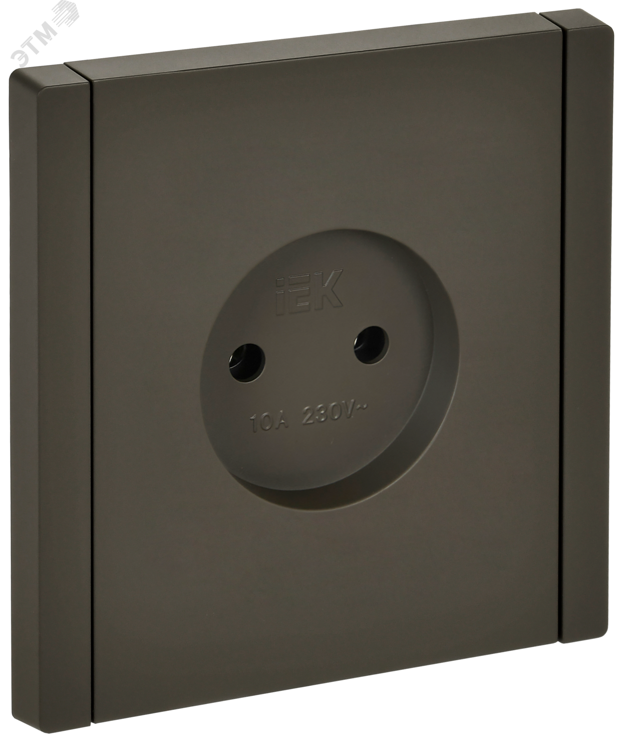 Розетка 1-м СП FORTE&PIANO FP318 10А без заземл. без защ. шторок винт. крепл. сер. IEK FP-R10-10-K03