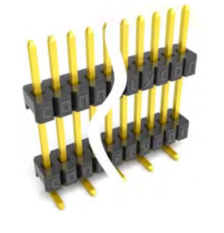 DS1031-05-1X10P8BS311-3A - Штыревой соединитель на плату SMT 1x10 pin шаг 1.27мм однорядный