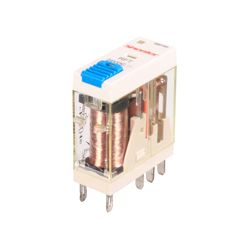 Реле RFT2CO024LTA - Интерфейсное реле, 2 группы переключающих контактов, 24VDC, 8A, тестовая кнопка, светодиодная индикация, позолоченные контакты, для колодок серий: SRT*-E, SRT*-A, SRU*-E, SRT*-P, SRU*-S, SRU*-ST, SRT*ES