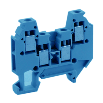 Клемма MINI UKJ-1.5MT/2X2(BU) - Мини клемма, 4 точки подключения в клемме, тип фиксации провода: винтовой, номинальное сечение: 1,5 мм кв., 17,5A, 400V, ширина: 4,2 мм, цвет: синий, тип монтажа: DIN 15