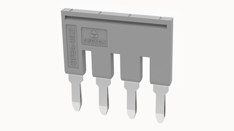 Проходная клемма WS2.5-DB-01P-11 - Соединительная перемычка, втычная, изолированная, 4 полюса, для серий клемм: DS10, шириной 10,2 мм, цвет: серый