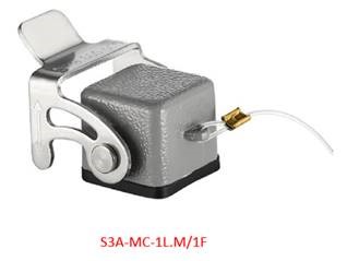 Защитная крышка S3A-MC-1L.M/1F - Защитная крышка, типоразмер S3A, с уплотнителем, для розеточной вставки, с одной защелкой, с удерживающей стропой от утери, алюминиевый сплав