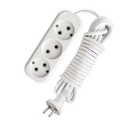 Удлинитель 3х5м без заземл. 10А IP20 Е-203 ПВС 2х0.75 АБС-пластик 9631965