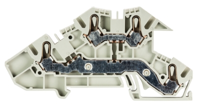 Клемма этажн. WKIS 2,5 D-D - Этажная клемма, тип фиксации провода: пружинный, номинальное сечение: 2,5 мм кв., 24A, 400V, ширина: 5 мм, цвет: серый, тип монтажа: DIN 35