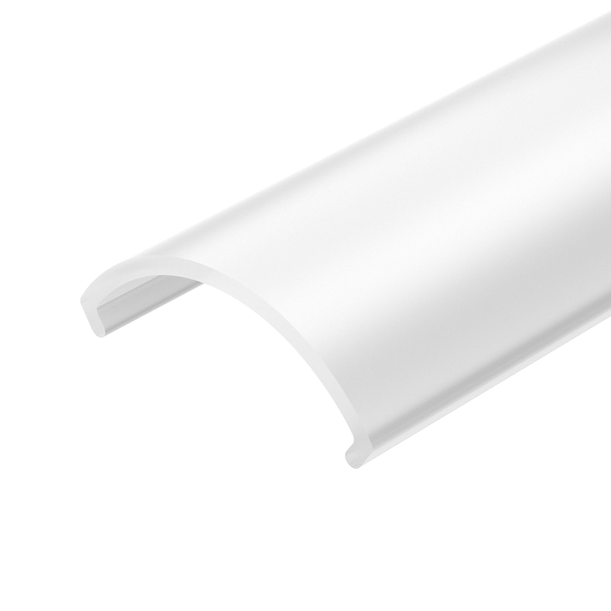 Экран ARH-ROUND-D16-2000 OPAL-PM 039221 - Матовый экран PMMA (71%) для профиля ROUND-D16. Полукруглый, длина 2000мм. Цена за 1м.