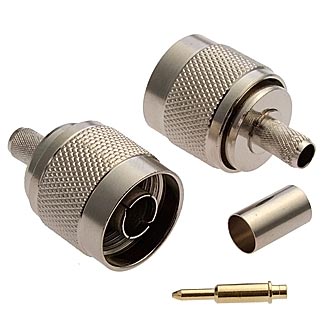 N-C59P - Разъем высокочастотный, штекер N обжим на кабель RG59