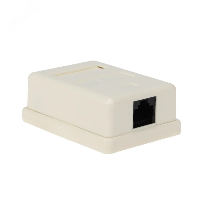 Розетка компьютерная 1-м ОП RJ45 кат.5E UTP неэкранир. бел. 03-0121