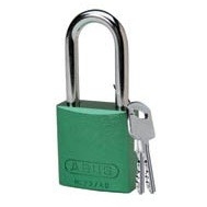 gws814076 - Замки алюминиевые стандартные, алюминиевая дужка, высота дужки – 38 мм, диаметр дужки – 6.5 мм, алюминиевый корпус, размеры корпуса – 40х38х19 мм, цвет – зеленый, 6 шт/упак