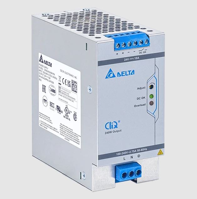 DRM-24V240W1PN - Источник питания, однофазный, 24VDC / 10A, 240W; диапазон входных напряжений: 85 - 276VAC, габариты (мм): 124x60x117, вес 0,94 кг, монтаж: на DIN рейку
