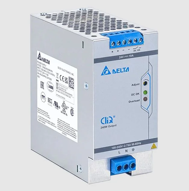 DRM-24V240W1PN - Источник питания, однофазный, 24VDC / 10A, 240W; диапазон входных напряжений: 85 - 276VAC, габариты (мм): 124x60x117, вес 0,94 кг, монтаж: на DIN рейку