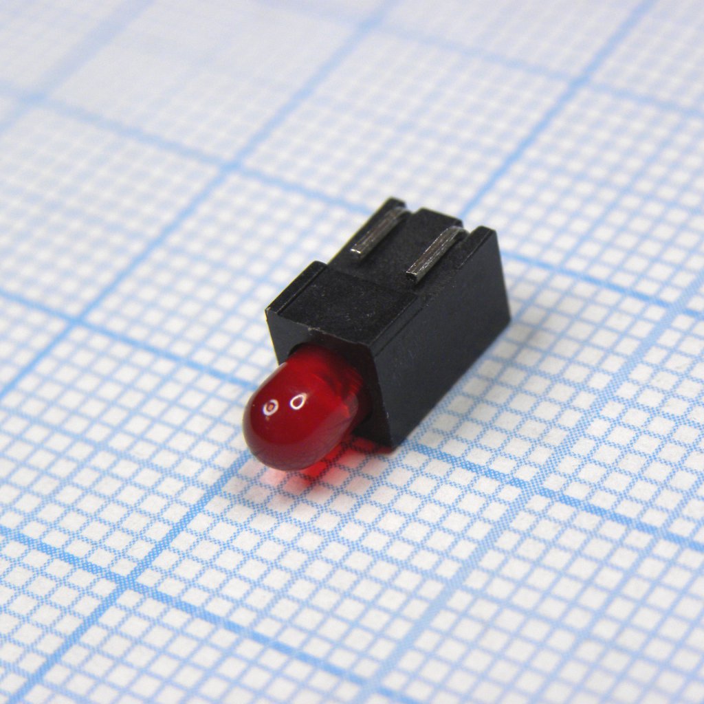 L-138A8QMP/1ID - Светодиод 3,4мм с держателем/красный/617нм/4-10мкд/60°