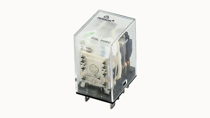 Реле без колодки DRPL-2C-LD-D24 - Реле, 2 группы переключающих контактов, 10A, 24DC, материал контактов: AgNi,AgSnO, светодиод + диод