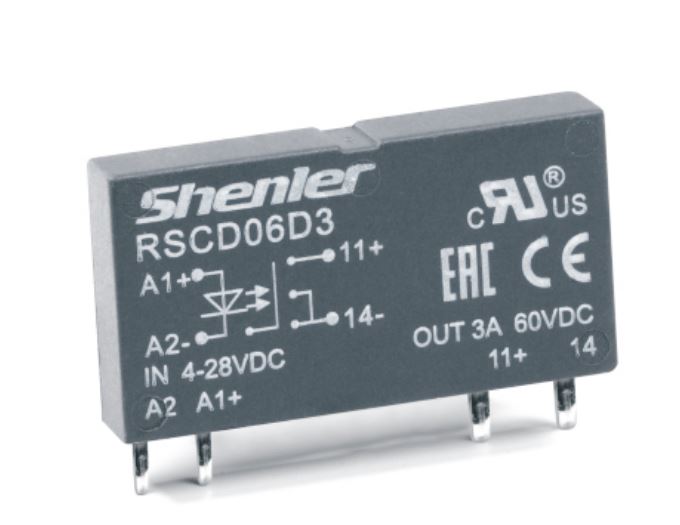 Реле RSCD06D3 - Интерфейсное реле, 1 группа переключающих контактов, 4-28VDC, 3A, 1NO для колодок серий: SNB05-E-A, SNC05-E-A, SNC05-P1
