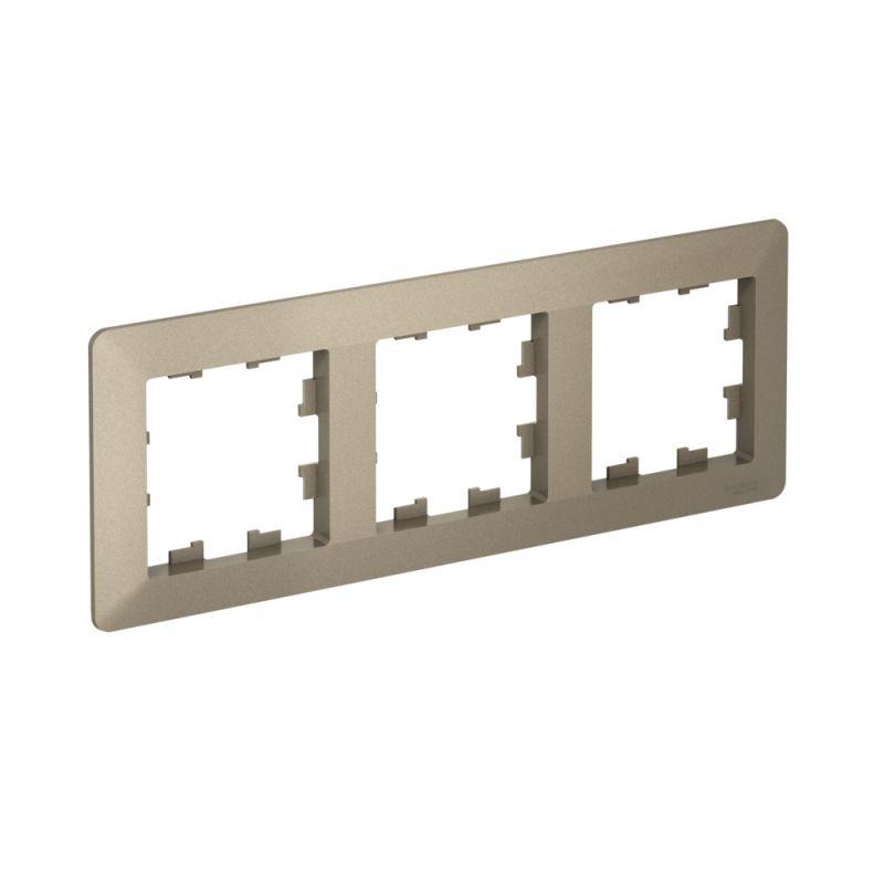 ATLASDESIGN AIR 3-постовая РАМКА, ШАМПАНЬ/дымчатый черный ATN220503