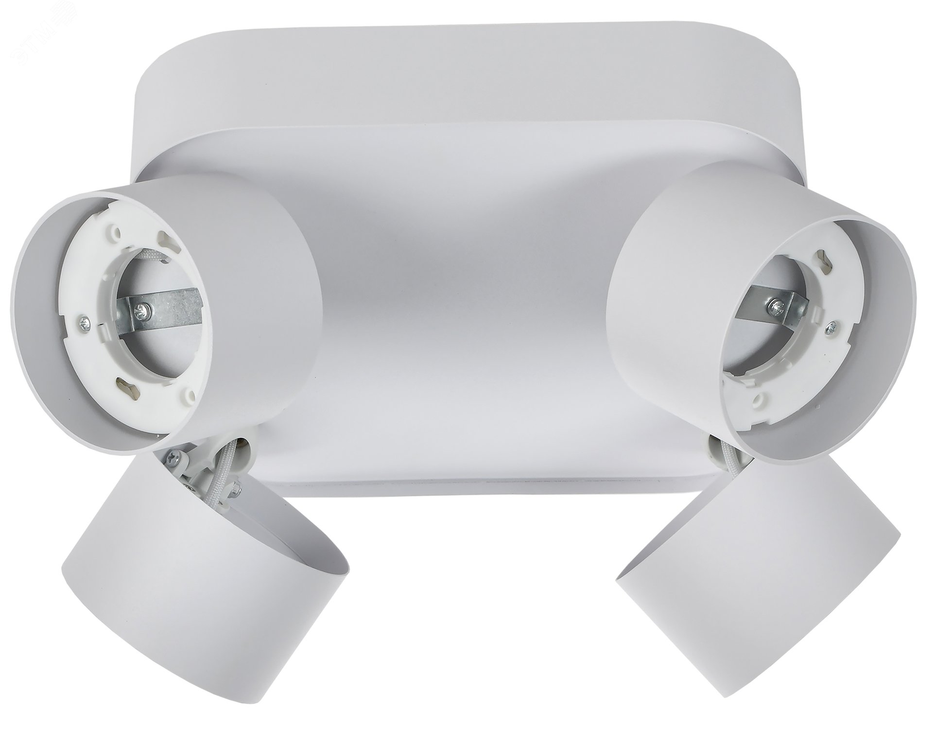 Светильник 4044 накладной потолочный под лампу 4хGX53 белый IEK LT-UPB0-4044-GX53-1-K01