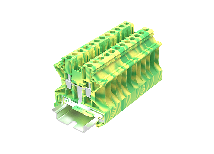 Заземляющая клемма TU4-2-PE - Заземляющая клемма, тип фиксации провода: винтовой, номинальное сечение: 4 мм кв., ширина: 6,2 мм, цвет: желто-зеленый, тип монтажа: DIN 35