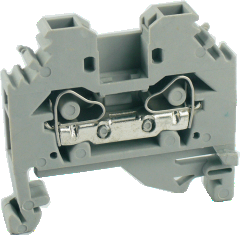 Проходная клемма UJ3-4/2L - Проходная клемма, тип фиксации провода: пружинный, номинальное сечение: 4 мм кв., 32A, 660V, ширина: 6 мм, цвет: серый, тип монтажа: DIN 35