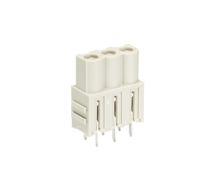 Розетка Wiecon 8213 BL / 3 G OB - Розеточный разъем, вертикальный, на плату, шаг 5,08 мм, 3 полюса, фиксация на плате пайкой, 690V, 12А, без маркировки, цвет: серый, серия 8213 BL G