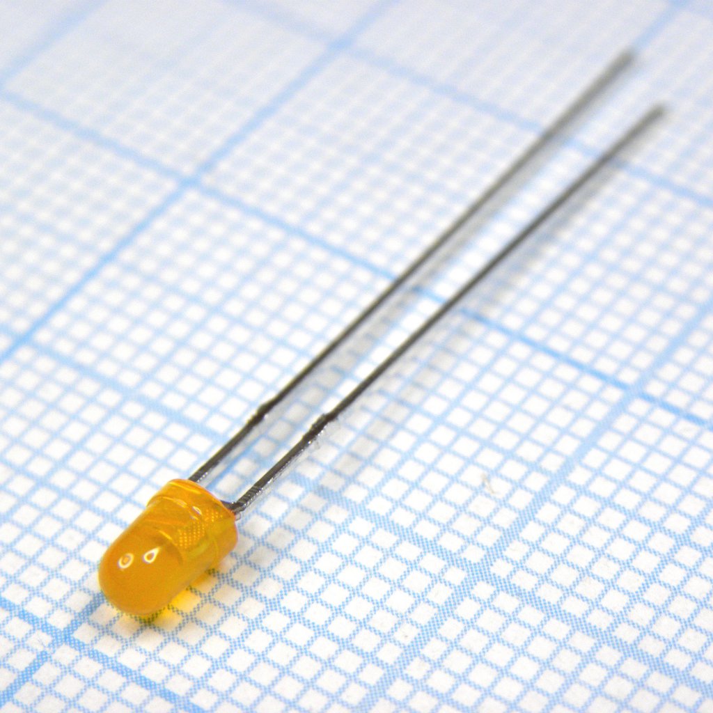 L-7104ED - Светодиод 3мм/оранжевый/625нм/8-20мкд/40°