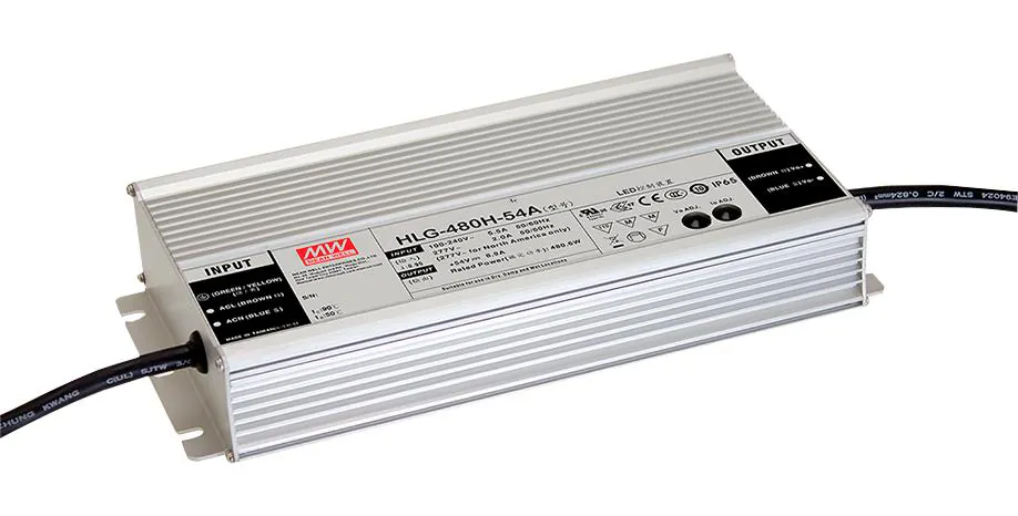 HLG-600H-36B - AC/DC драйвер электропитания светодиодов 601.2Вт Single 12-Pin