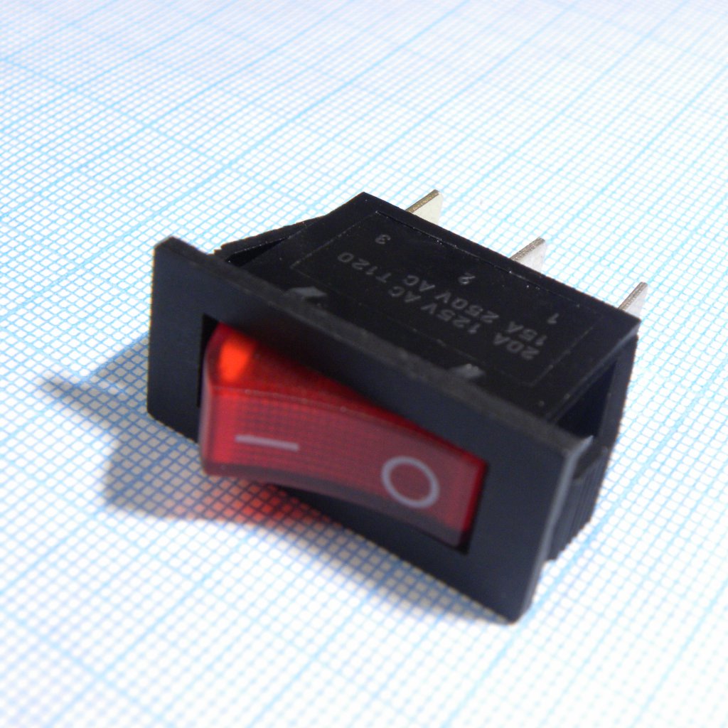 SWR 101-2С3 Ч/К IRS - Переключатель клавишный с подсветкой